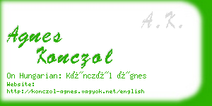 agnes konczol business card